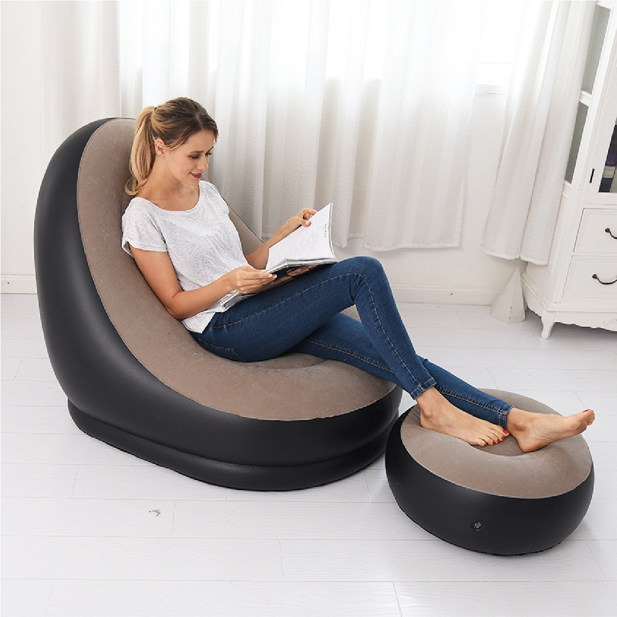 SOFA INFLABLE +PUFF
